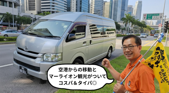 夕方着のお客様用|空港からマーライオン観光後ホテルお送り＜圧倒的効率プラン＞