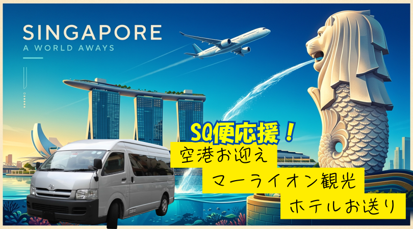 夕方着のお客様用|空港からマーライオン観光後ホテルお送り＜圧倒的効率プラン＞