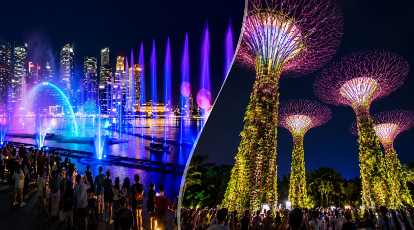 シンガポール夜景ツアー＆リバークルーズ ｜ガーデンズ・バイ・ザ・ベイ＆マリーナベイ・サンズの光と音のショー＜日本語ガイド＞