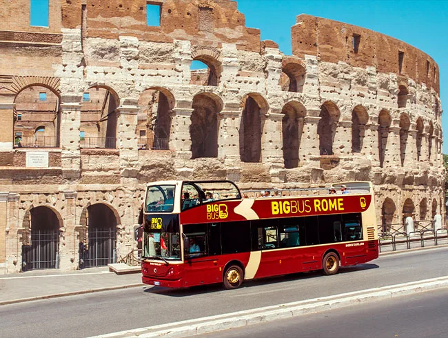 ローマ2階建てバス【BIG BUS】乗り降り自由24時間チケット（日本語オーディオガイド付）